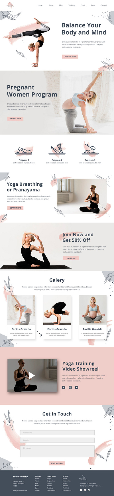 Yoga Website Design branding design divi web design elementor web design fitness web design logo web web design wordpress web design yoga web design