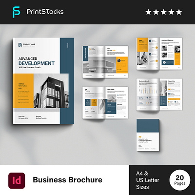 Minimal – Business Brochure Template annual report branding brochure business business proposal clean company brochure company profile corporate creative proposal design graphic design layout minimal modern new print print template template