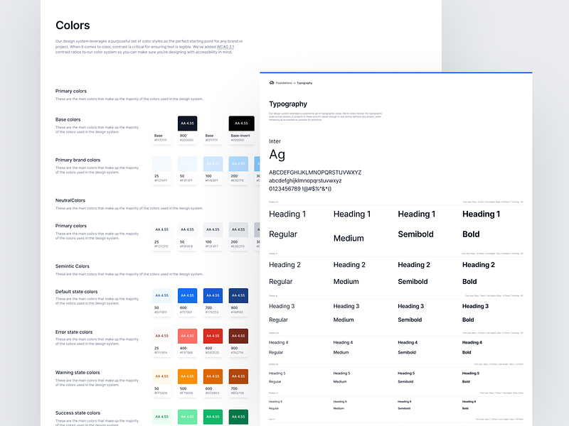 Sneak peek of design tokens - Ample the SaaS design system colors design system typography ui uikit ux