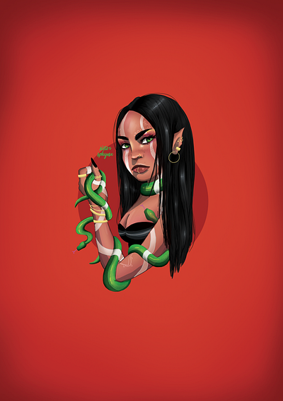 Snake girl art character art character design digital art digital illustration digitaldrawing digitalpainting girl graphic design illustration illustration art