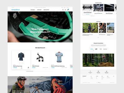 BIKEPODIUM – Landing page bicycle bike clean ecommerce eshop homepage landing store ui we webdesign website