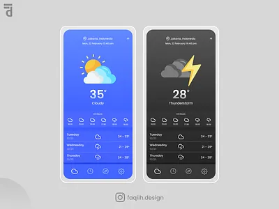 Weather Apps app design interface interfacedesign ui uidesign uiux ux uxdesign web
