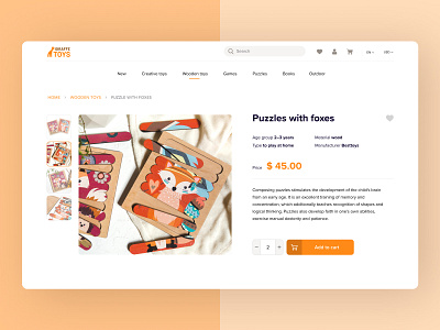 E-commerce website e commerce shopping toys ui ux web