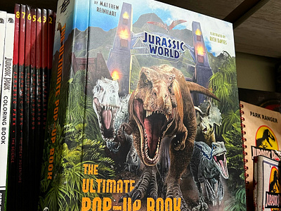 Jurassic World - Pop-up book dinosaurs jurassic park jurassic world movie poster movie poster illustrator pop up richard davies t rex