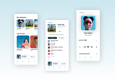 Music App / Music Player app clean design graphic design illustration minimal ui ux web website