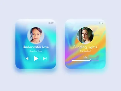 Apple watch music palyer apple apple watch brend clean color minimal music musicpalyer uidesign uikit watchos widget