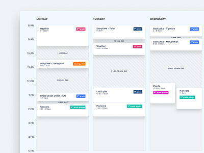 Schedule redesign concept agenda available calendar card category dailyui date documentation events gap management meeting planning schedule table time timeline ui uxdiary