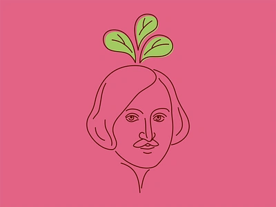 Gogol beet beetroot branding bread classic drink gogol grain illustration kvass line art nikolaigogol novelist russian