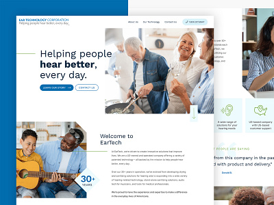 Hearing Aid Website accesible hearing hearing aid technology tennessee ui web design website design