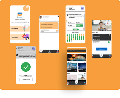 Eduhome an homework App colorpalette design dribble dribble invite dribble shot dribbleweeklywarmup education app educational eduhome figma figmadesign logo minimal minimalist typography ui interface uiux