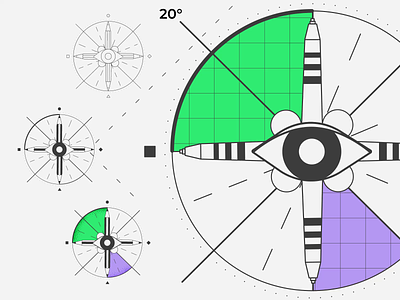 A87- illustration & animation after effects animation character compass creativity eye gif illustration loop motion pen process stroke vectorial