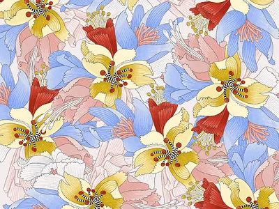 Pattern Design Flowers drawing flowers hamburg illustration pattern patttern design surface design surface pattern