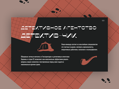 Детективное агентство concept design detective web