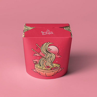 Package Design for Noodles and Asian Food Brand art asian asian food branding branding design chopsticks design illustration illustration art logo noodles package package design packaging ramen