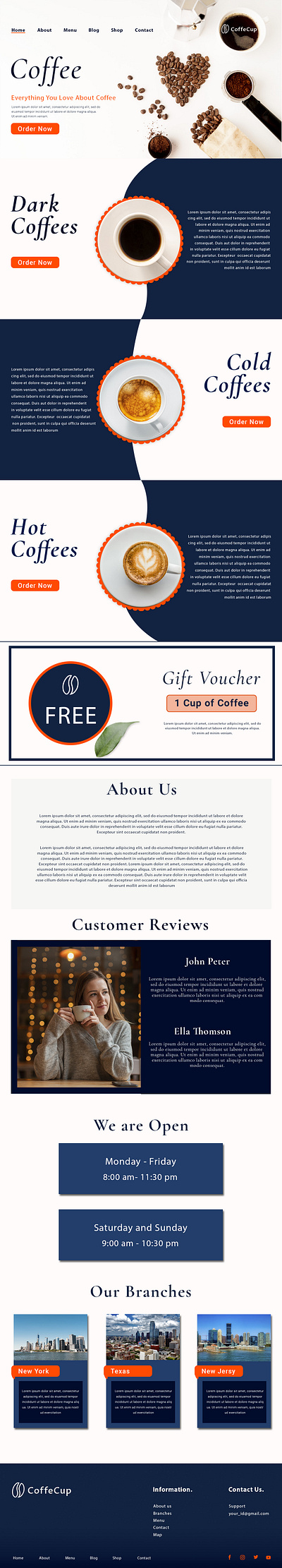 Coffee Website Design branding cafe web design coffee web design design divi web design elementor web design web design
