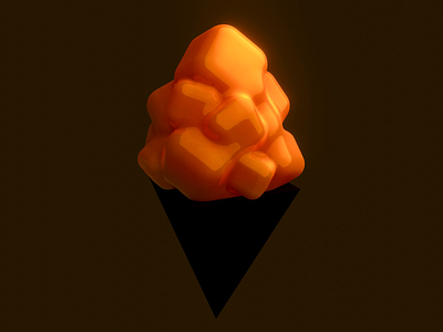 Mango Bliss 3d 3dart blender blender3d bliss dark chocolate lowpoly icecream lowpolyart mango mango bliss orange yellow