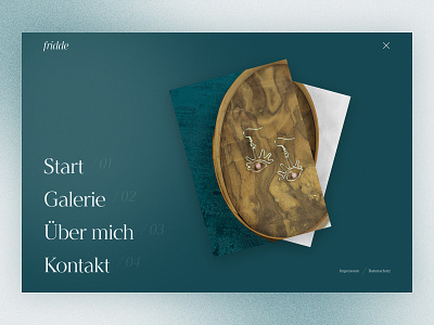 fridde | Handmade handmade Jewelry | Menu design figma landing page logo photo typography web webdesign website