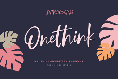 Onethink Handmade brush calligraphy calligraphy font clean design handmade handwritten script trend typography