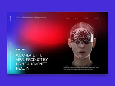AR studio - design concept ar artwork digitalart hero image ui