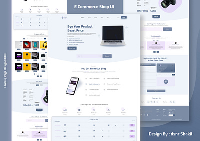 Product Shop Landing Page UI/UX bootstrap template commercial website creative design creative ui dashboard design e commerce web tamplate ecommerce landing page design product ui ui ui design uidesign uiux website design