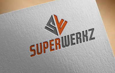 SUPER WERKZ LOGO DESIGN branding icon illustration minimal typography web