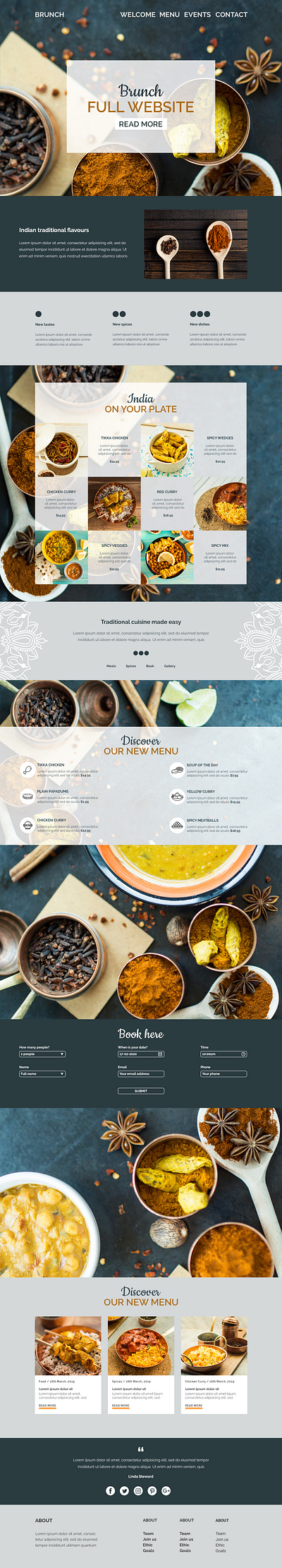 Indian Restaurant Website Design branding cafe web design design divi web design elementor web design indian restaurant web design indian web design ui web web design