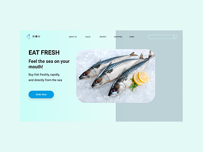 fish delivery day3 dayliui design landingpage ui web