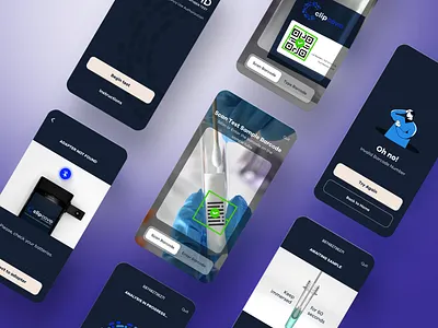 COVID Antigen Test App Design animation app design app ui app ux coronavirus detection motion graphic swab test test