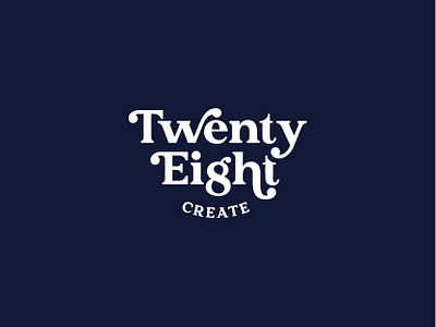 Twenty Eight Create Brand 28 adobe blue branding branding design design digital identity identity branding illustrator inspiration lettering logo logotype numeric serif serif font typography vector white