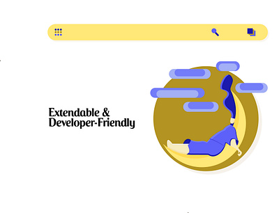 Graphic element for website 2d art design illustration vector web design website
