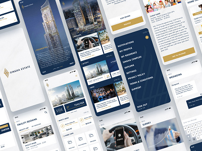 Property App UI Design app clean design estate management minimal property realestate singha slife thailand ui