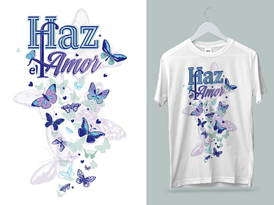 Haz el fAMOR design illustration screen print t shirt design vector