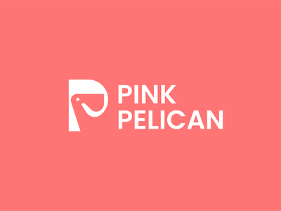 pink pelican bird cost creative design eductaion health logo medical negative space nurse pelican pharmaceutical sea wave