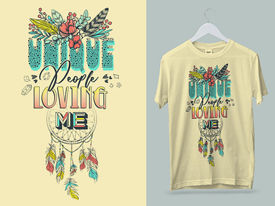 Unique people loving me design illustration screen print t shirt design vector