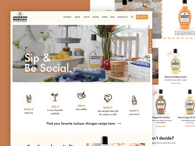 Cream Liquor Website alcohol cream elegant hospitality liquor nashville southern tennessee web design website