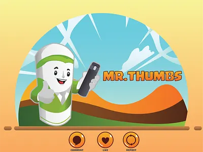 Mr. Thumbs Candidate 1 animation art branding design flat graphic design illustration illustrator minimal vector