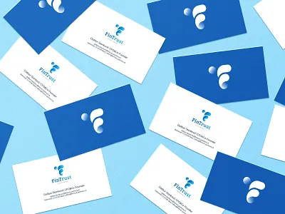 Fintrust - Visit Card design art blue branding branding design clean composition curves design forms gradient graphic identity graphicdesign logo logotype minimal mockup print design stationery typogaphy white