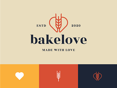 Bakery branding. bakery brand identity branding colour food heart logo logodesigner logomark packaging wheat