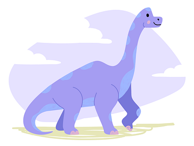 Cute Dino animal cartoon character colorful dino dinos dinosaur flat flat illustration icon illustration illustrator mascot minimal minimalist purple simple ui ux vector