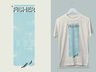 Mr Fisher design illustration screen print t shirt design vector