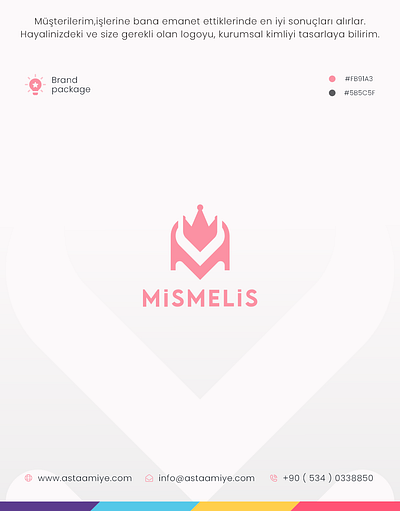 Mismelis Logo Design astaamiye brand brand design brand identity branding branding design creative creative design creative logo logo logo design love m letter logo mismelis queen
