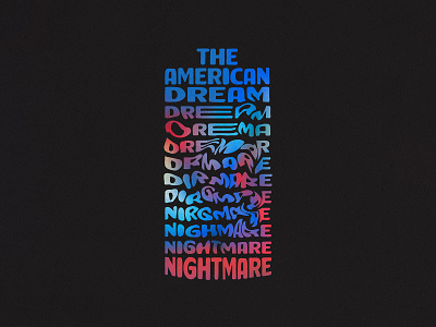 The American Dream Turned Nightmare america american branding design drawing dream flag gradient guncontrol illustration nightmare typography usa