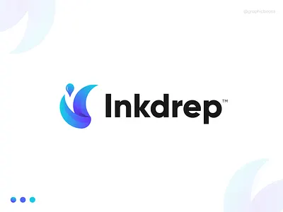 Inkdrep Logo Design | Modern Logo (unused abstract best logo designer brand identity branding colors drop dropdown inkdrop logo logo designer logo mark logodesign minimal modern logo negative space print symbol tech water water drop