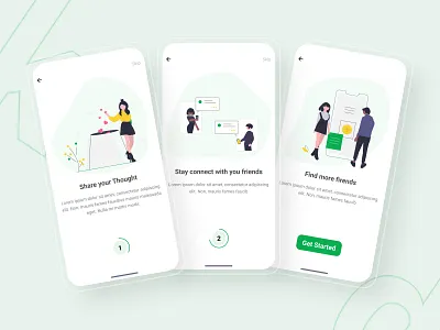 Connect - Social Media App | Onboarding screen app appdesign design minimal mobile app design mobile ui onboarding screen onboarding ui social app socialmedia ui ui design userinterface ux