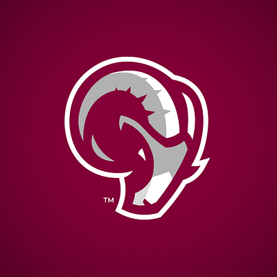 Fordham University Rams Mascot Secondary Logo branding college sports design fordham illustration logo rams sports logo vector