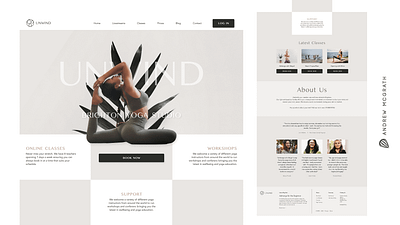 Unwind Yoga website website design websites yoga