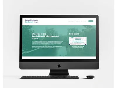 Cambrigeshire Development Forum website blue green intuitive professional user experience webdesign website