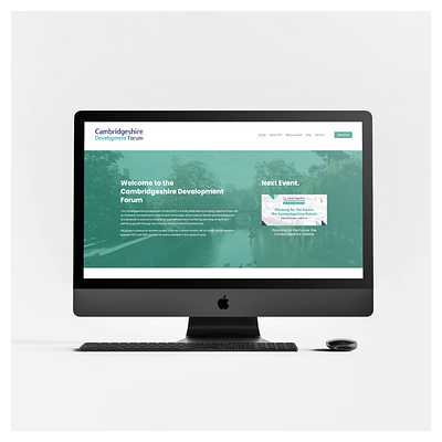 Cambrigeshire Development Forum website blue green intuitive professional user experience webdesign website