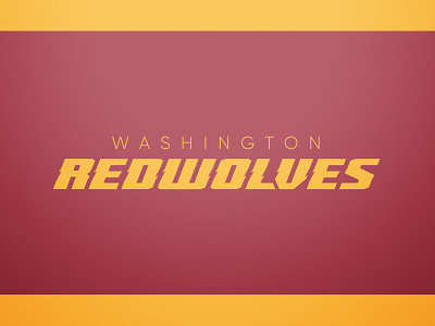 Washington Redwolves Logotype branding chris swinn design dynamic football icon italic logo logotype rebrand redskins redwolves sharp speed typography washington wolves