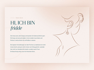 fridde | Handmade handmade Jewelry design illustration landing page minimal photo simple design typography web webdesign website